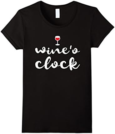 Womens It's Wine'o Clock T-Shirt Medium Black