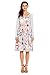 HOTAPEI Casual Long Sleeve A-line Loose T-shirt Dresses For Women With Pockets Floral Print Midi Dress Blue4 X-Large