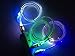 3 Light Up Phone Cords and 12v Car Charger [Bundle] LED Fast Sync Data Charger Cables Works With iPhone 5, 5c, 6, 7 - Automatic Color Changing Technology