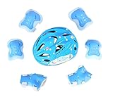 BigBoss Kids‘ Bike Helmet skateboard protective gear with Protective Gear Set Elbow Pads Knee Pads Wrist Guard for Cycling Skateboard Scooter Rollerblading Skating for kids 3 to 14 Years