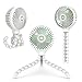 Mini Handheld Stroller Fan,Small Personal Portable Table Fan with USB Rechargeable Battery Operated Cooling Adjustable Electric Desk Fan for Travel Office Room Outdoor Household (White)