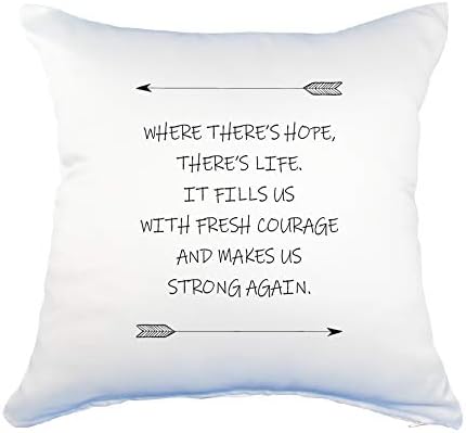 Amazon 英語 名言 グッズ クッション Lサイズ Where There S Hope 134 アロー ポジティブグッズ おもちゃ ホビー