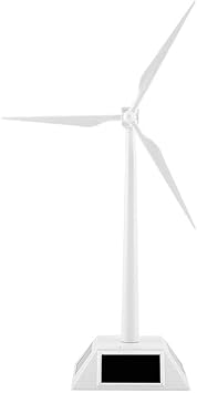 Zerone Kids Solar Powered Plastic Wind Mill for Model Desktop Decor (White)