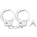 meekoo 6 Pieces Stainless Steel Metal Handcuffs Toy Handcuff Cosplay Prop with Keys for Cosplay Police, Fancy Dress Ball, Halloween Party Prop