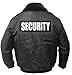 First Class Watch-Guard Bomber Jacket with Reflective Security ID (Black) (US, Alpha, X-Large, Regular, Regular, Black)
