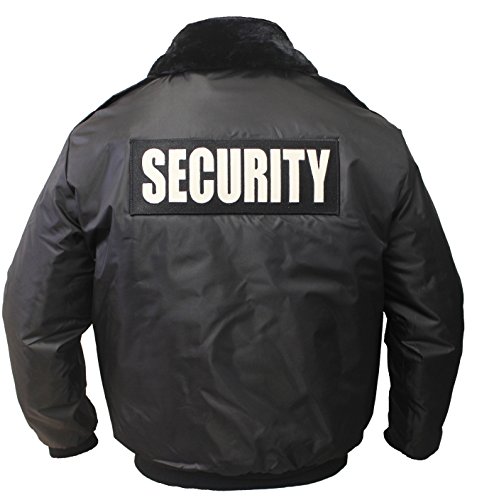 Watch-Guard Bomber Jacket with Reflective Security ID (Black)-3XL - Thumbnail 2