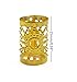 Hyamass 50pcs Aluminum Hollow Out Dreadlocks Beads Metal Hair Ring Decoration Braiding Hair Jewelry (Gold)