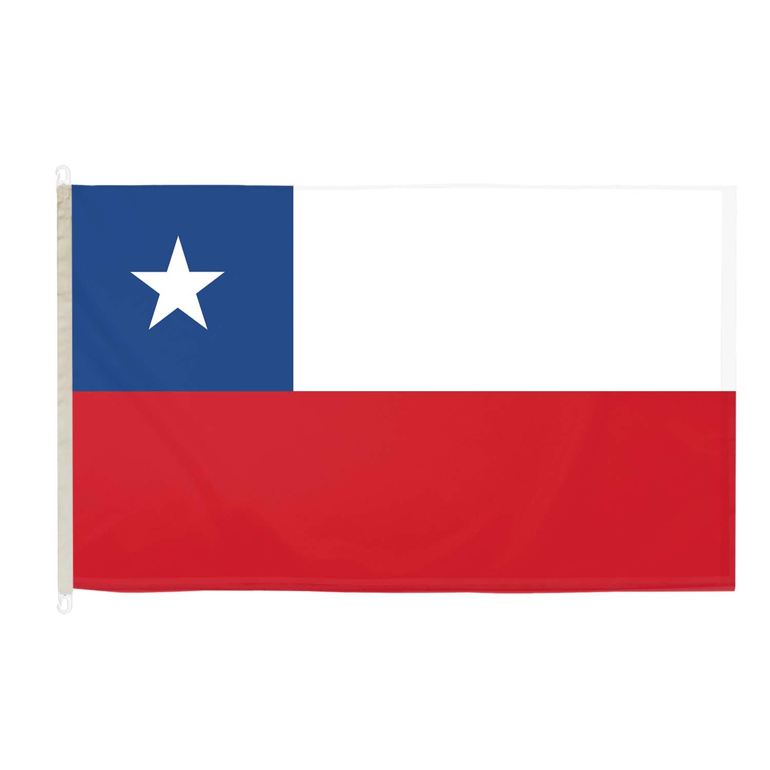Chile DuraFlag with Clips 5ft x 3ft Premium Quality Flag 150cm x 90cm