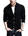 Match Men's K|G Series Shawl Collar Cardigan Sweater (US M (Tag size XL),Black)