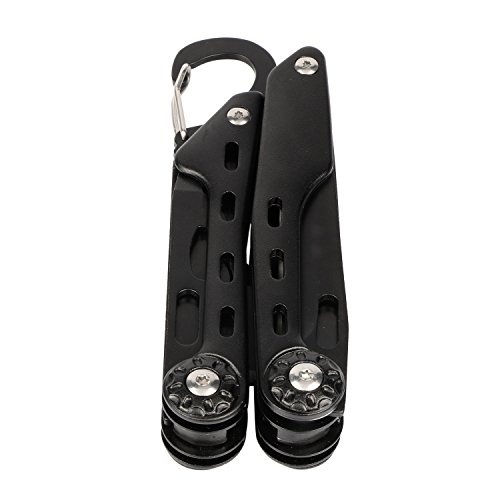 GETUHAND Multitool Pliers Stainless Steel 10-in-1 Multi Pocket Tool for Hunting, Hiking, Camping, Outdoor Survival with Multi Purpose Tools Sheath Folding Pliers/Knife/Saw, Wire Cutter(Black) - Thumbnail 5