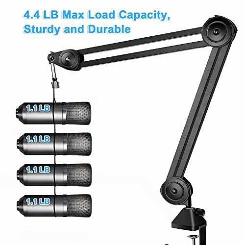 Mic Boom Arm, eWonLife Microphone Stand Desk Mount with 5/8 Thread