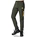 SEEU Mens Outdoor Pants, Rip Stop Quick Dry Lightweight Waterproof Convertible Hiking Pants with Belt