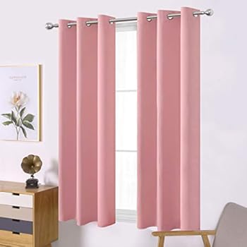 Amazon.com: LEMOMO Baby Pink Blackout Curtains/42 x 63 ... on {keyword}