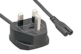 Cablelera U.K. Notebook Power Cord BS1363 to IEC320 C7, 6', 18 AWG, 5A Fuse, 250V (ZWACVBA6-06)