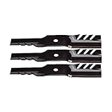 Set of 3, Longer Life 596-354 Gator Fusion G5 3-In-1 Mulching Blades to Replace John Deere M127500, M127673, or M145476. Made in USA