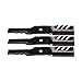Set of 3, Longer Life 596-354 Gator Fusion G5 3-In-1 Mulching Blades to Replace John Deere M127500, M127673, or M145476. Made in USA