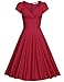 MUXXN Women's 50s Vintage Sweetheart Neck Floral Cocktail Swing Dress