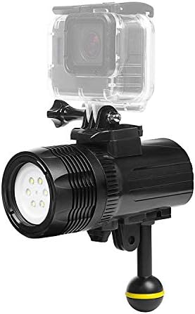 Yangers Waterproof Case Underwater Diving LED Torch Light, 60m Deep Water-Resistant Bright Video Lamp for GoPro Hero 7/6/5/4/3+/3/5 Session/HERO(2018)/Fusion DBPOWER APEMAN Camera