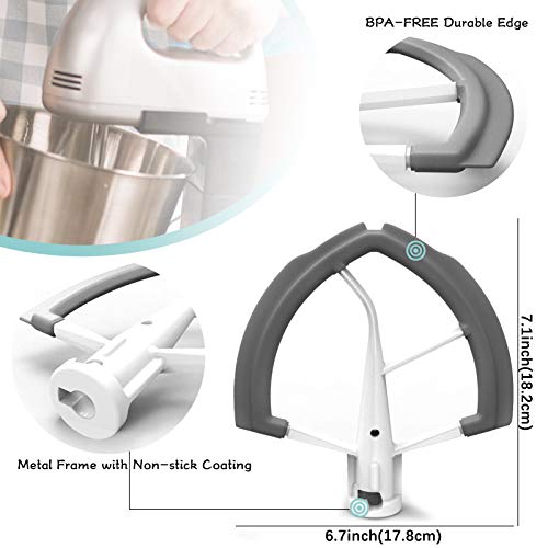 5.56 Quart Flex Edge Beater for Kitchenaid mixer attachments Compatible with Kitchenaid Bowl