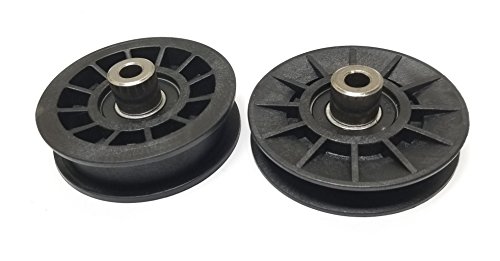 Poulan Husqvarna Jonsered Craftsman Set of 2 Compatible Drive Pulleys, V-Idler for 532194326 194326; Flat Idler for 532194327 194327