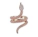 Yfnfxl Snake Ring Womens Rose Gold Snake Ring Fashion Rhinestones Cute Animal Rings (Gold, 7)