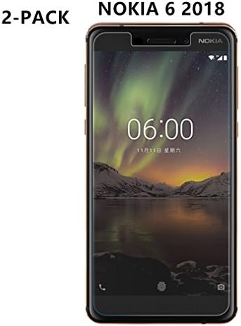 [2 Pack] Nokia 6 2018 Screen Protector, Fljie [HD Clear][Anti-Scratch][9H Hardness][100% Touch Sensitivity] for Nokia 6 2018 (Transparent [2-Pack])