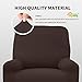 Easy-Going 4 Pieces Microfiber Stretch Recliner Slipcover – Spandex Soft Fitted Sofa Couch Cover, Washable Furniture Protector with Elastic Bottom for Kids, Pet(Recliner, Chocolate)