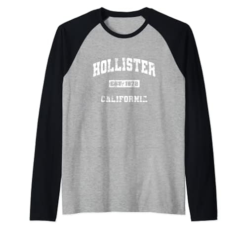 Hollister California CA vintage state Athletic style Raglan