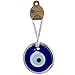 Ebsem Silver Gilt Handmade Handmade Evil Eye Glass Charm Decorative Turkish - Greek - Jewish - Christian ornamenOrnament (3.5 inches)