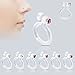 Body Accentz Bio-Flex Fake Nose Ring with CZ Clear one only You Receive one Clear HO2882