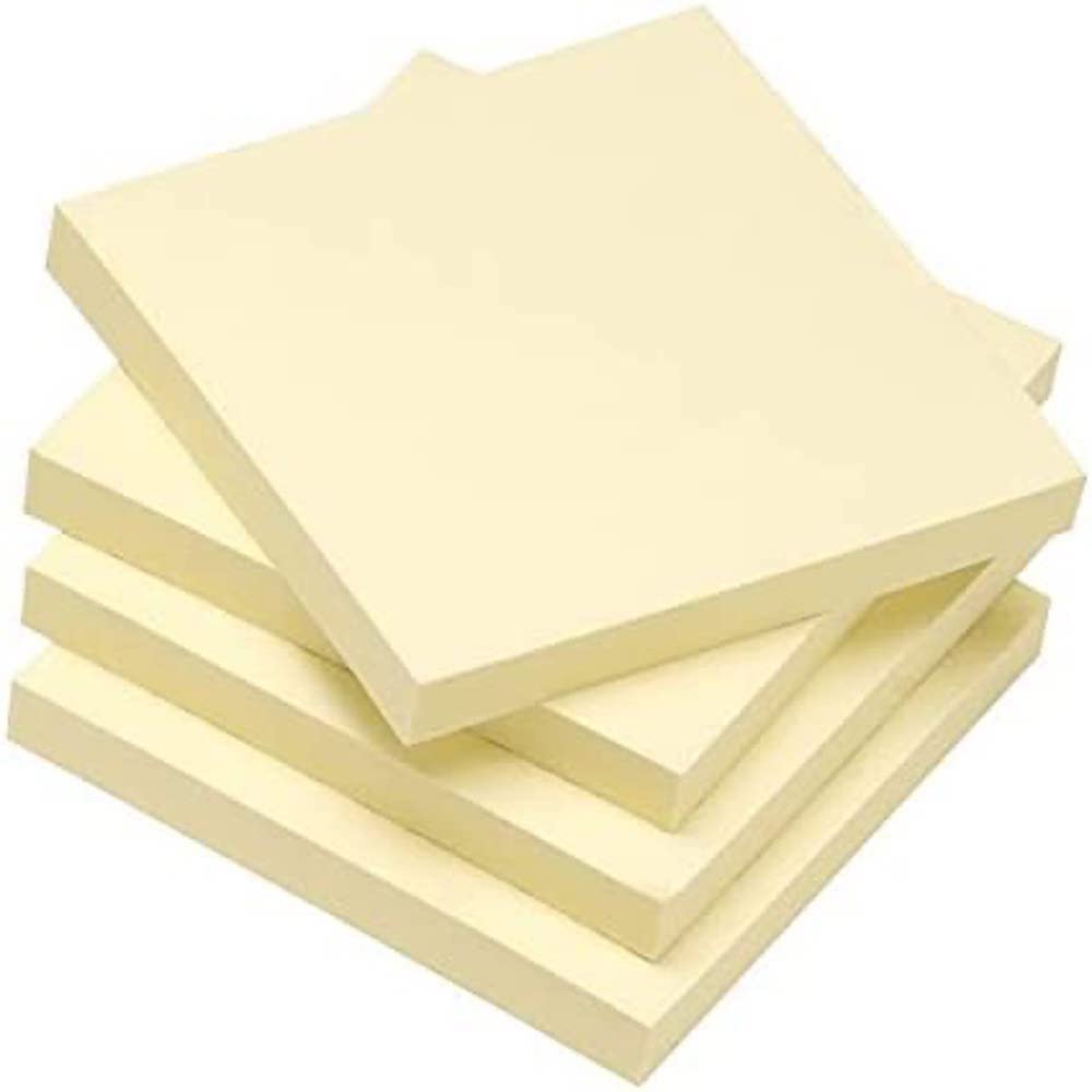 5 Star 75x75mm Re-Move Repositionable Recycled Notes - Yellow (Pack of 12)
