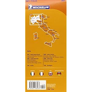 Italy North West Map (Michelin Regional Map)
