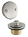 LDR Industries 552 5101BN Waste and Overflow Kit with Lift and Turn Drain and Double Hole Plate, Brushed Nickel