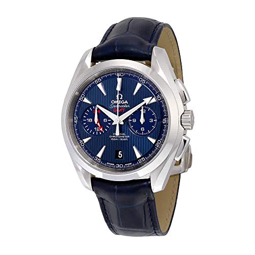Omega Seamaster Aqua Terra Chronograph GMT Reloj automático cronómetro esfera azul para hombre 231.13.43.52.03.001