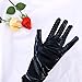 Long Latex Gloves Women Sexy Shiny Long PU Gloves Sexy Wet Look Adult Sexy Long Gloves - (Black)