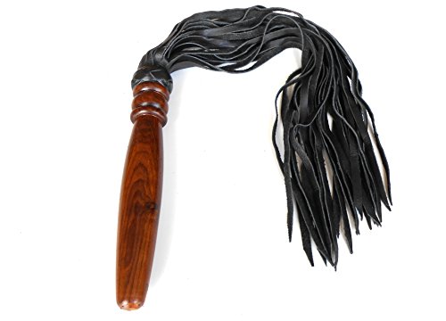 Quality Hand Made Wooden Handle Genuine Leather Flogger/whip.