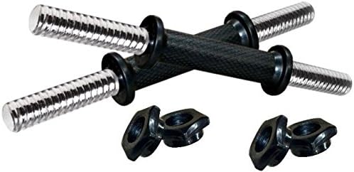 Wolphy Dumbbell Rod with Plastic Nuts Weight Lifting Bar  (Silver, Black)
