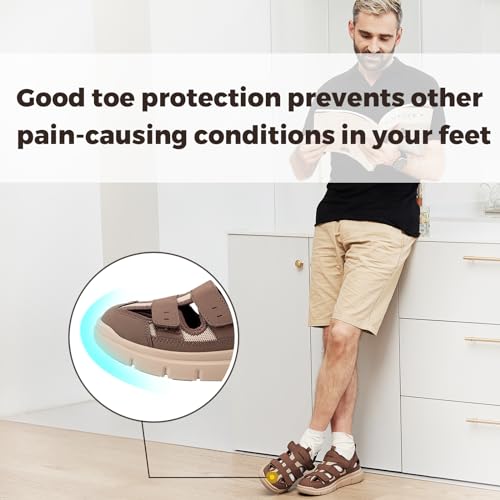 FitVille Diabetic Sandals for Men Extra Wide Shoes for Swollen Feet Wide Width Men Shoes with Adjustable Strap