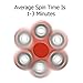 Fidget Hand Spinner [2 PACK] - High Speed Hybid Ceramic Bearing, Helps Increase Focus and Relieves Anxiety and Stress. Use at home, School, Office or on the go. For Kids and Adults BLUE/RED