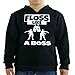 Floss Like A Boss Hoodie Youth/Adult (Large 10/12 Yrs, Black)