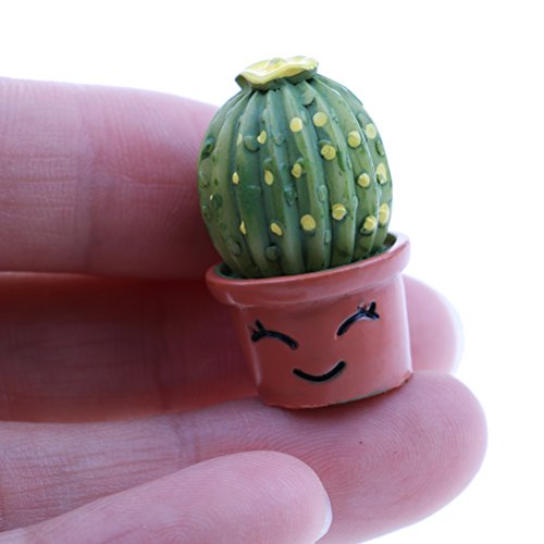 7pcs Assorted Miniature Bonsai Ornaments Fairy Garden Doll House Cactus and Flower Decor - Thumbnail 6