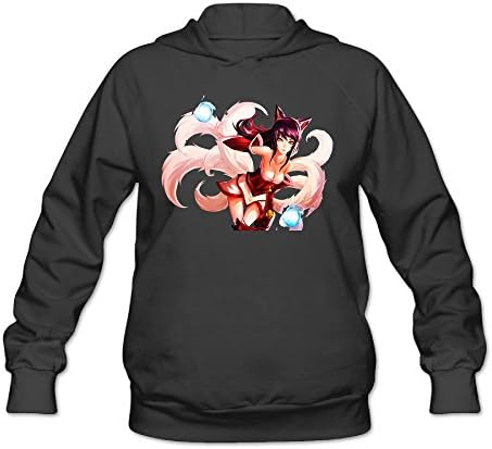 FALALI League Of Legends Ahri Sexy Women's Graphic Hooded Coat Black