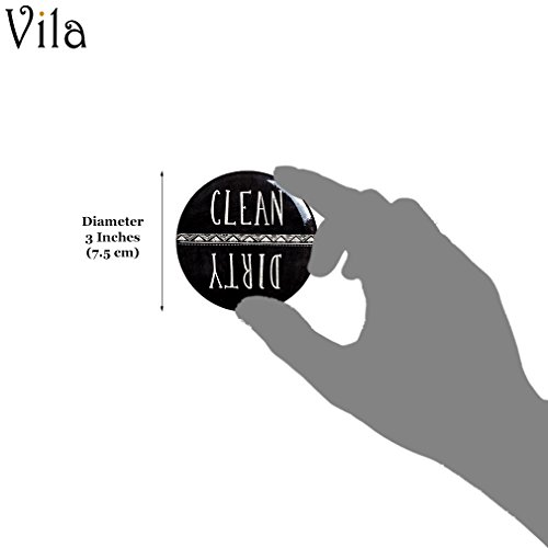 Dishwasher Magnet (1 pc) - Household Appliance Badge Depicts"Clean" &"Dirty" - Easy to Read White Letters with Black Background - Use on Magnetic Surfaces such as Stainless Steel, Iron & Nickel - Thumbnail 6