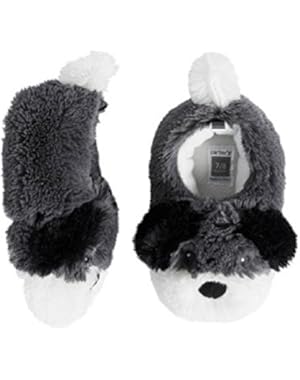 Boys Girls Toddlers Carter's Gray & White Puppy Slippers