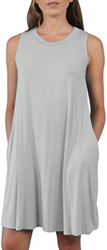 Mitto Shop Bamboo Fiber Knit Sleeveless T-Shirt Dress