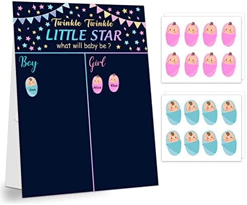 thumbnail image 2 of Buy Bear Gender Reveal Voting Board Sign, Guess The Gender Reveal Game For 32 Pcs Baby Shower With Boy Girl Voting Stickers He Or She What Will Baby Be 2 of 13