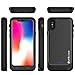 PunkJuice for iPhone X Battery Case, Waterproof IP68 Certified Charger Cover W/Built-in Screen Protector [Ultra Slim] Fast Charging & Protective 3600mAh Power Juice Bank for iPhone Xs & X [Black]