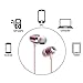 Earbuds, E&jing Wired 3.5mm Jack Earbuds Ergonomic in ear Design with Mic Line Volume Control Noise Cancelling Music Headphone Deep Bass (Rose Gold)