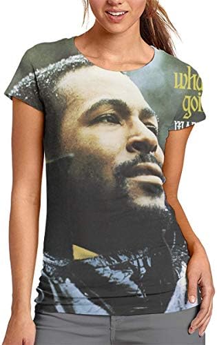 Marvin Gaye What's Going On Women's Summer Short Sleeve T Shirt Short Sleeve Round Neck Women's T