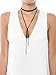 Black Velvet Wrap Choker Tattoo Long Rope Necklaces Gold Silver Tube 65 inches,2 Pcs
